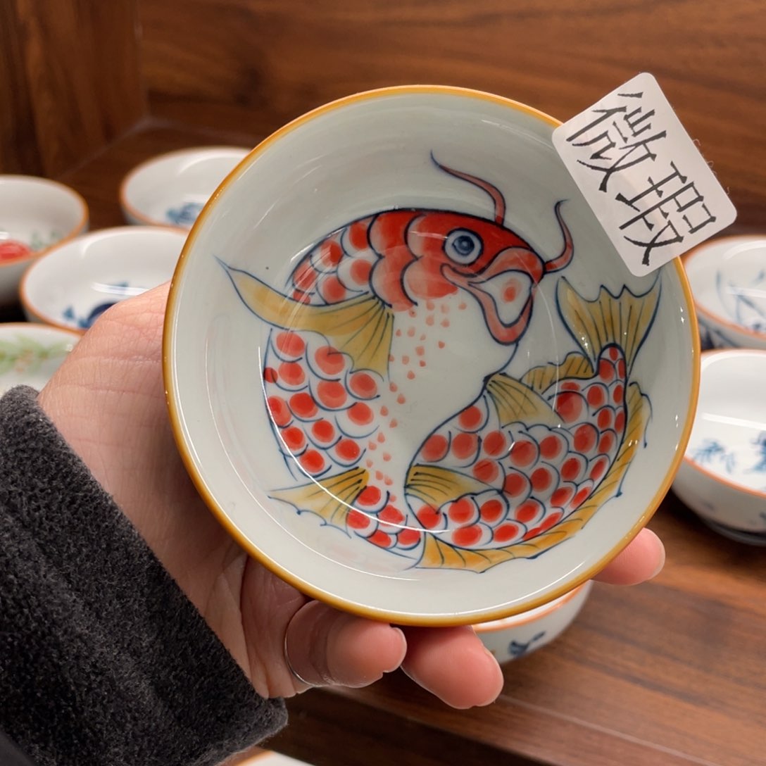 微瑕釉下彩纯手绘