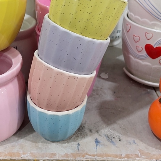 多肉绿植陶瓷花盆9:9包邮，有孔