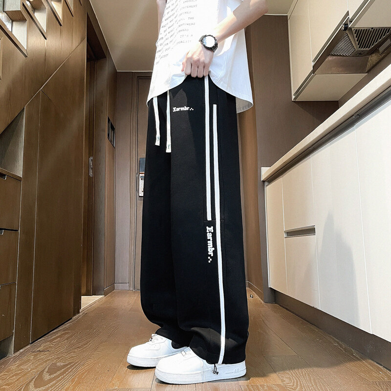 春季新款青少年初高中学生中大童男孩运动休闲宽松直筒潮流卫裤