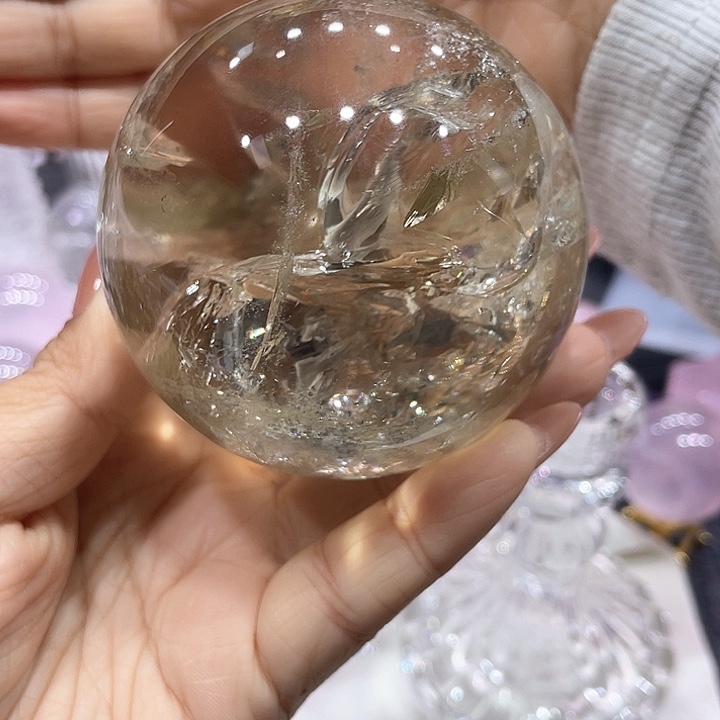 水晶球未镶嵌海*黄水晶