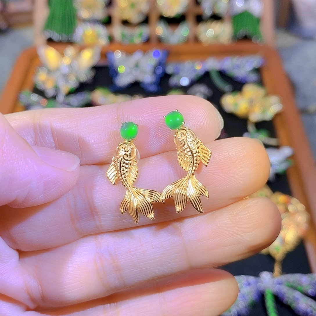 吊坠(不含链)银S925镶嵌翡翠