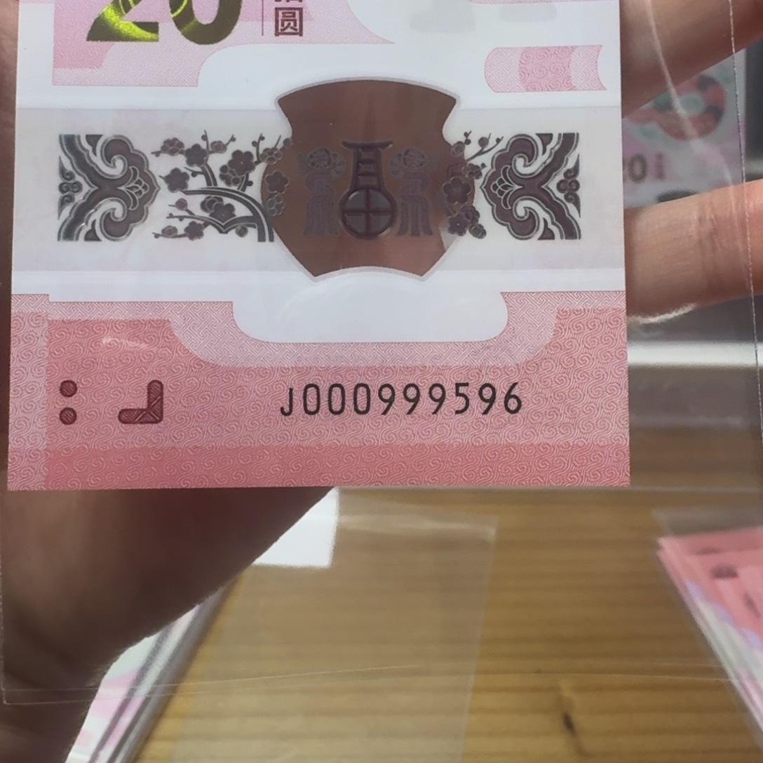 塑料蛇年纪念钞J000999596