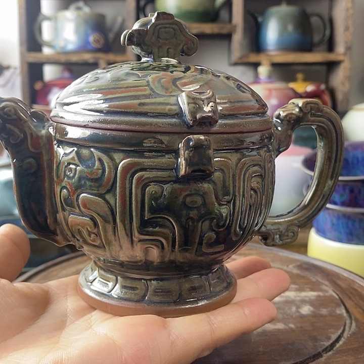 啷***啷中国神后钧瓷茶具