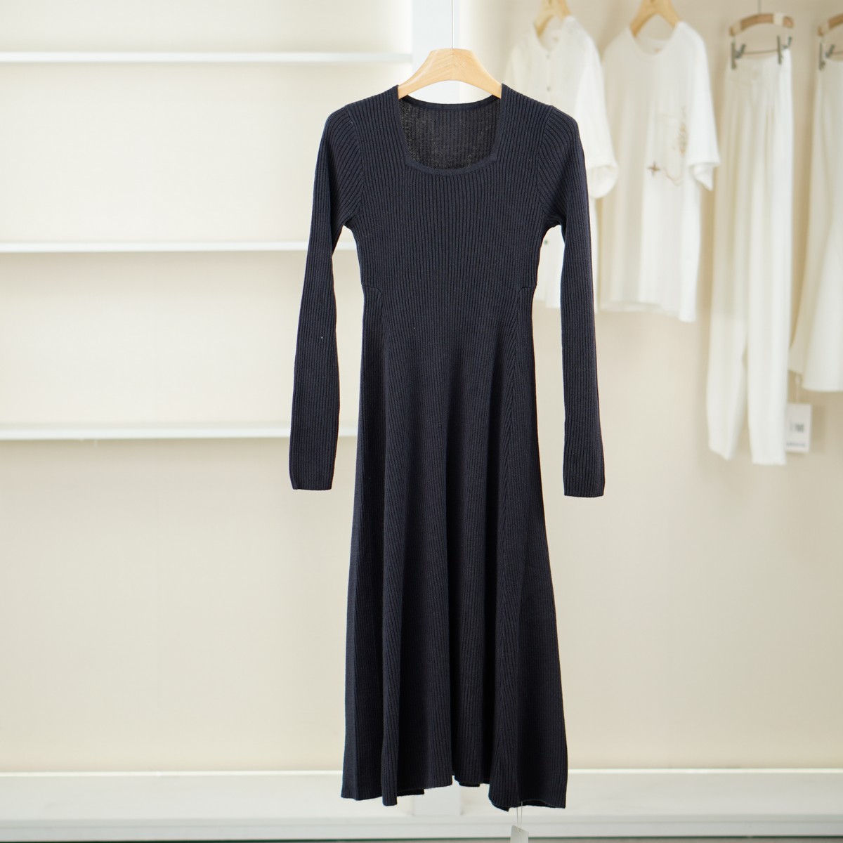 麦迪尚品 一路童行【沙YM】31020268绵羊毛针织连衣裙春秋品牌折扣