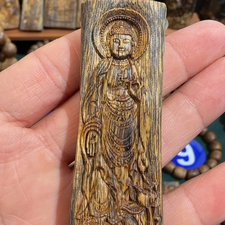 沉香吊坠大日如来吊坠高货