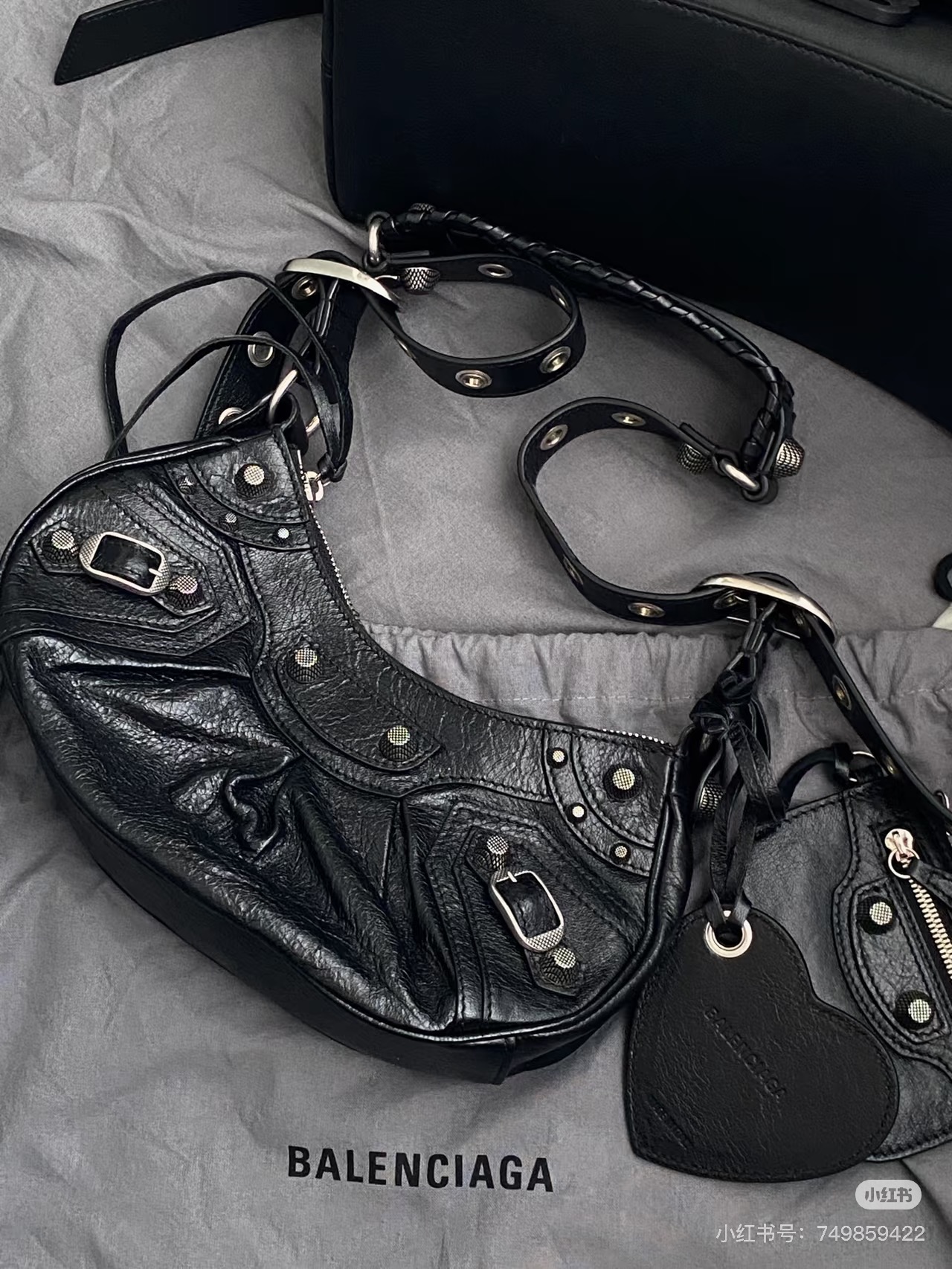 99新 Balenciaga/巴黎世家 巴黎世家机车半月黑银/99新/优选