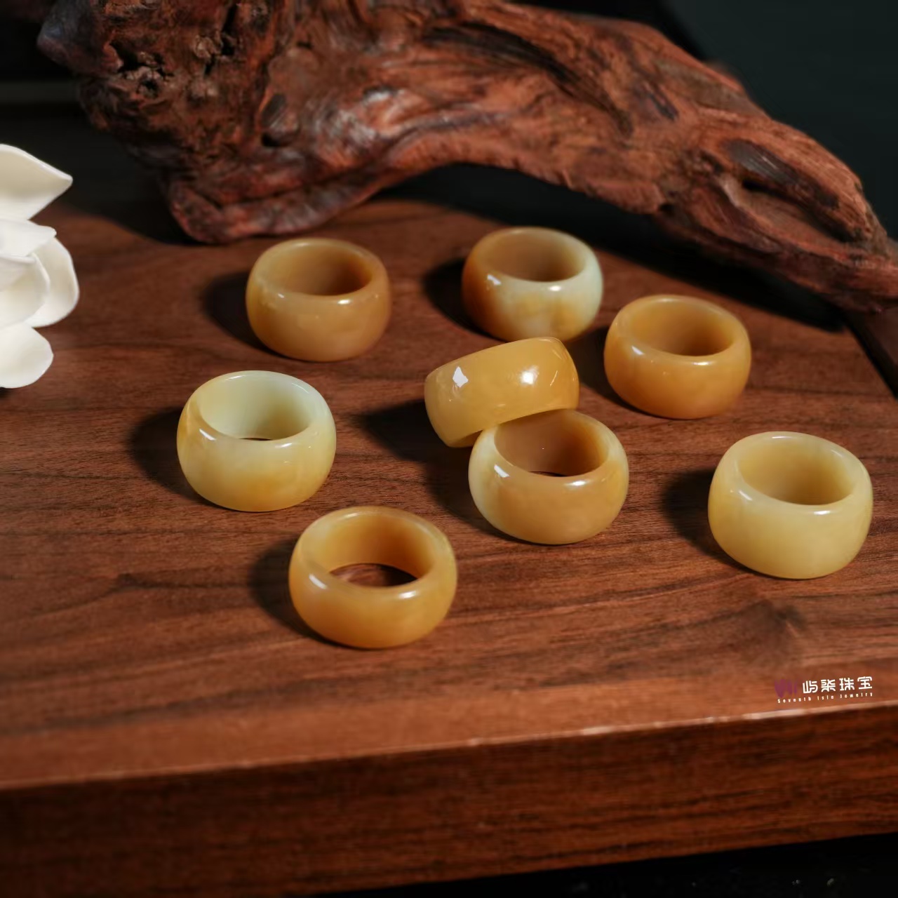 D509|还柚来| 和田玉未镶嵌 糖料馒头戒指多样性发一