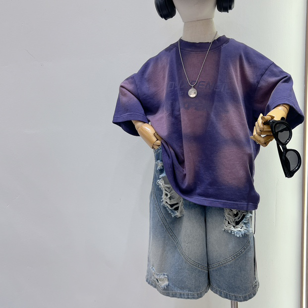 咪尼kids2025夏季短袖T恤潮款男童上衣