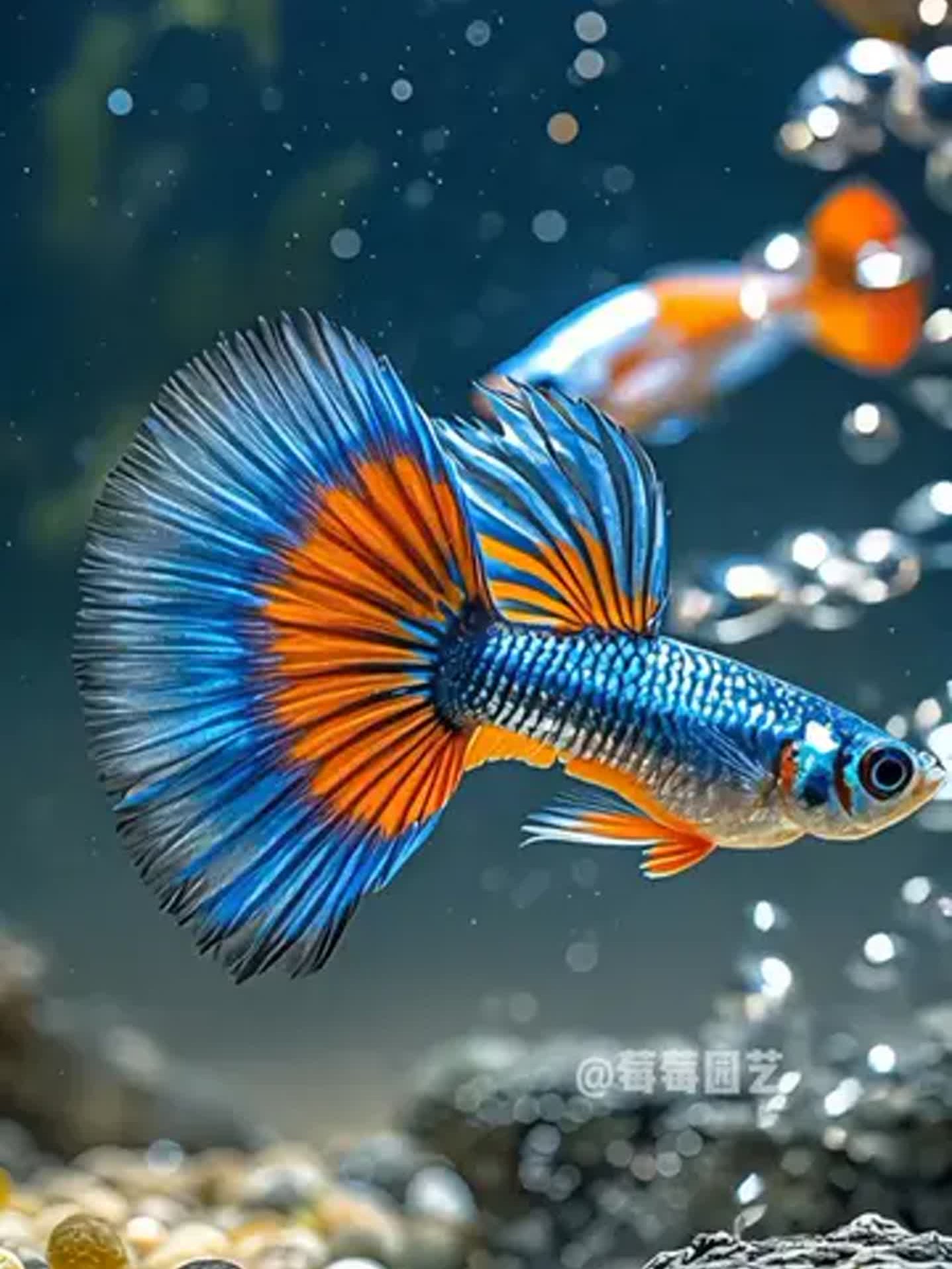 精品孔雀鱼随机送一对成鱼偏远地区送鱼粮，鱼不包路损