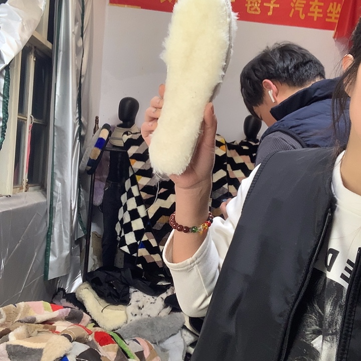 ！***！羊毛羊皮毛一体鞋垫2双，39和43