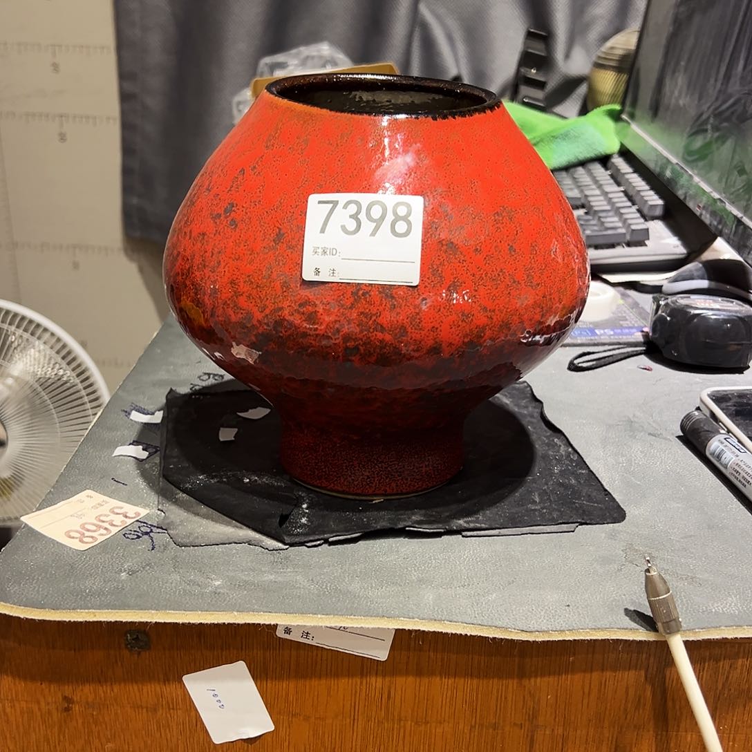 瓶7398高20口10陶瓷花瓶无孔