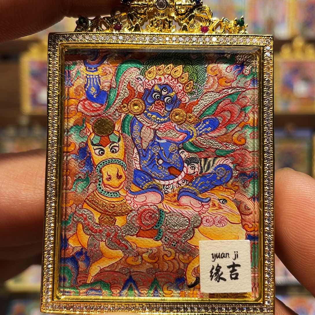 吊坠吉祥天母金银彩唐