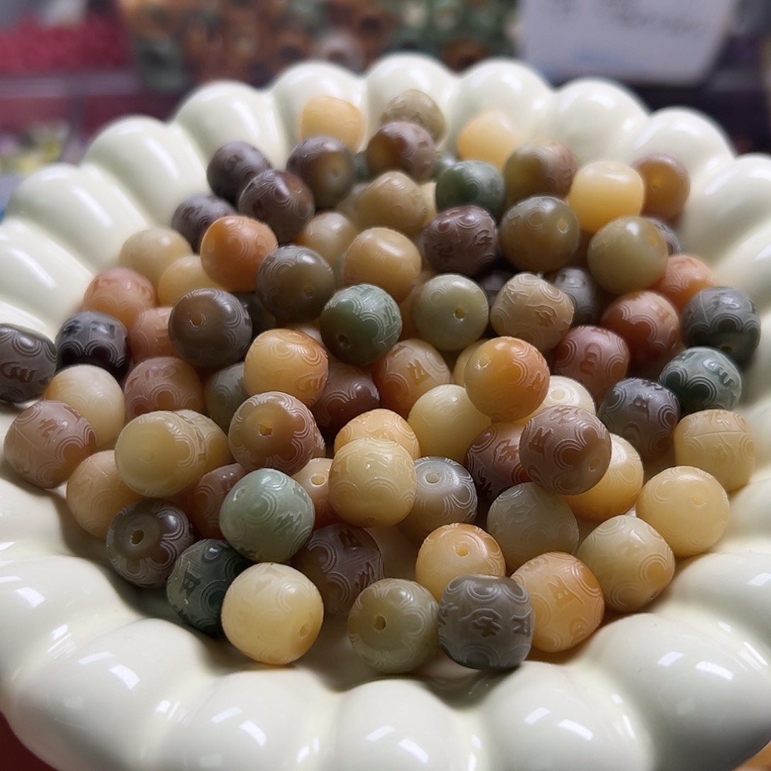 菩提根/象牙果吊坠110颗卡12敦煌六字桶