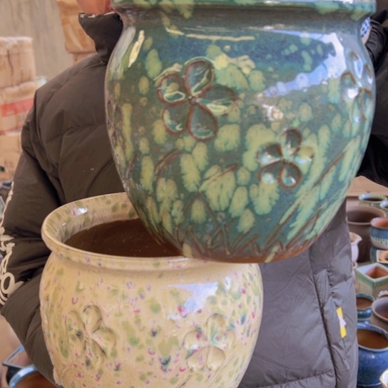 紫砂花盆高20口20————