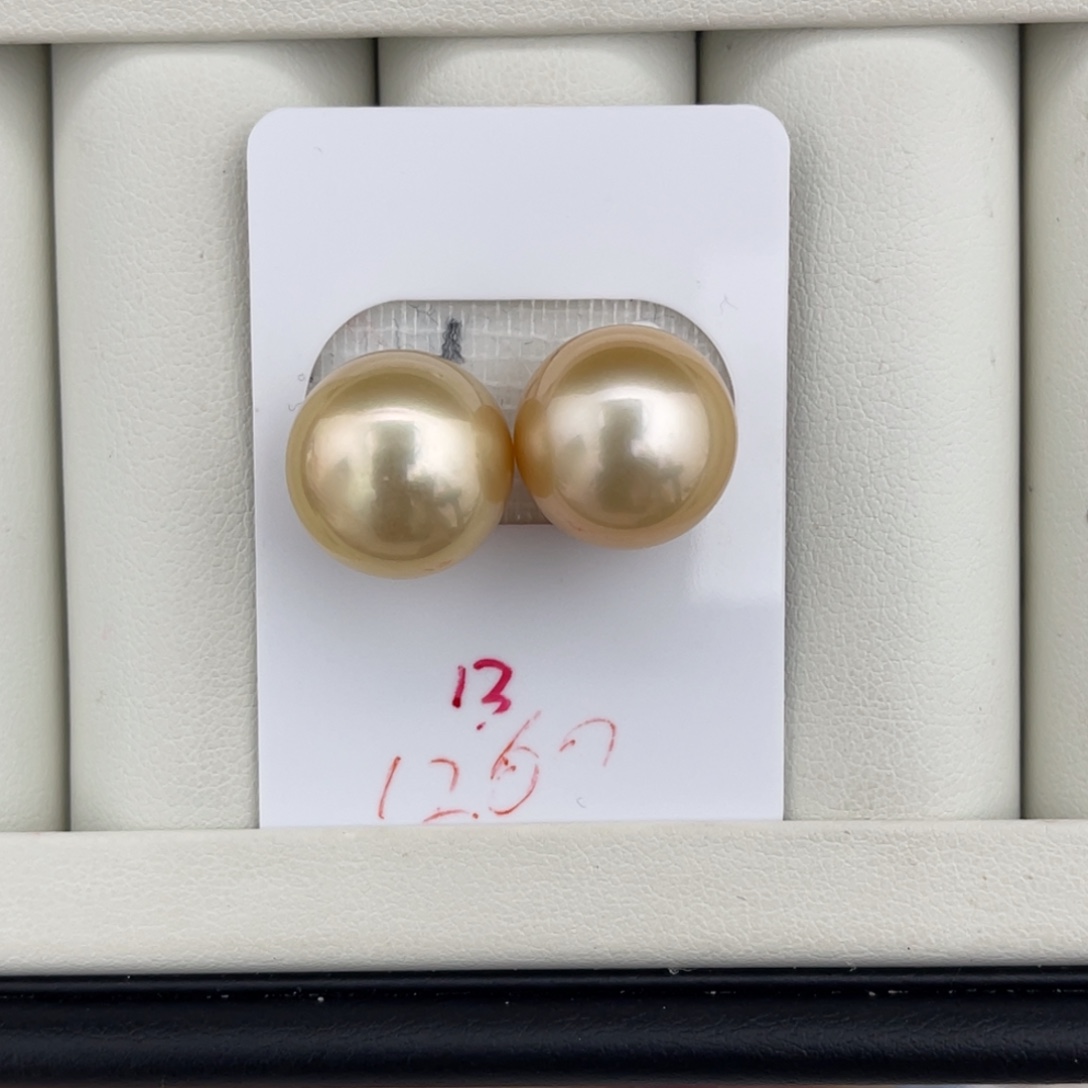 定制海水珍珠未镶嵌裸珠金珠极光