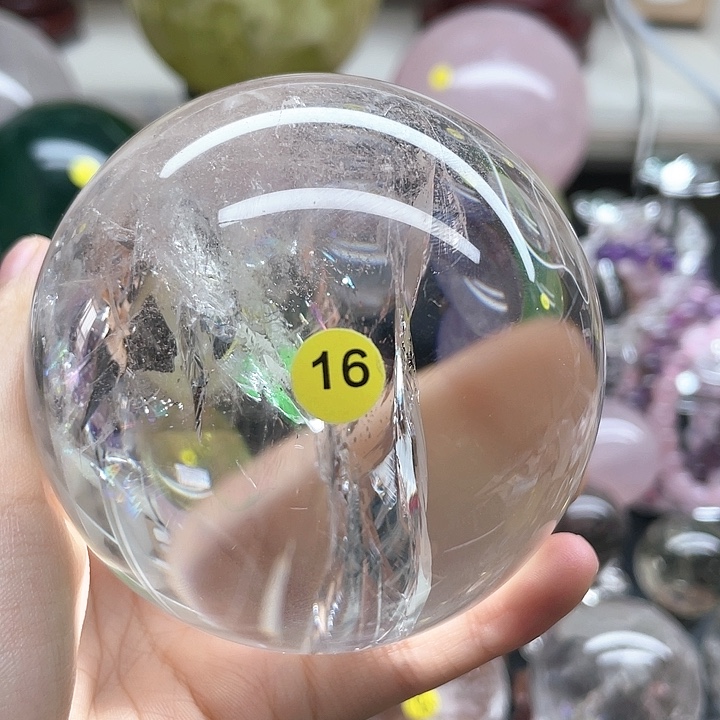 天然水晶球卡7.8A584未镶嵌水晶