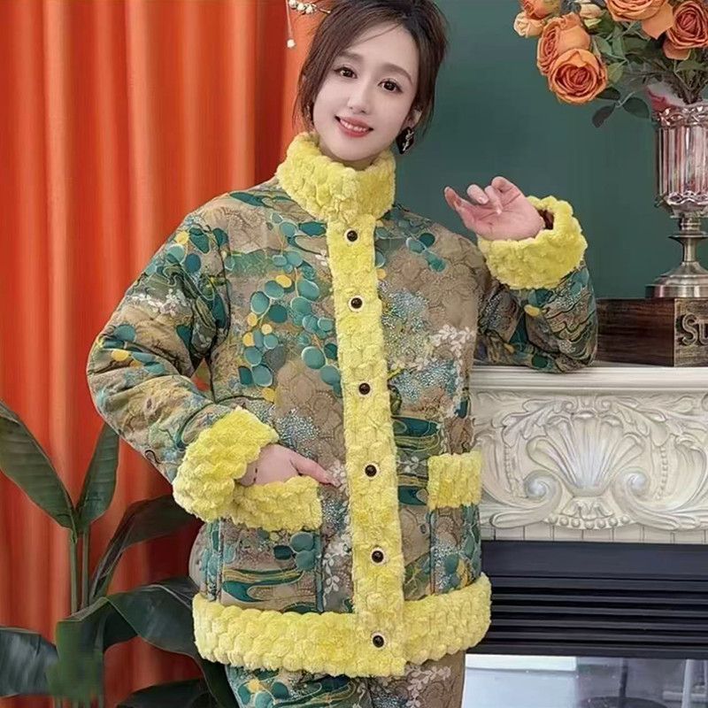 【国风款气质型】冬季女款三层夹棉加厚新中式国风款睡衣家居服