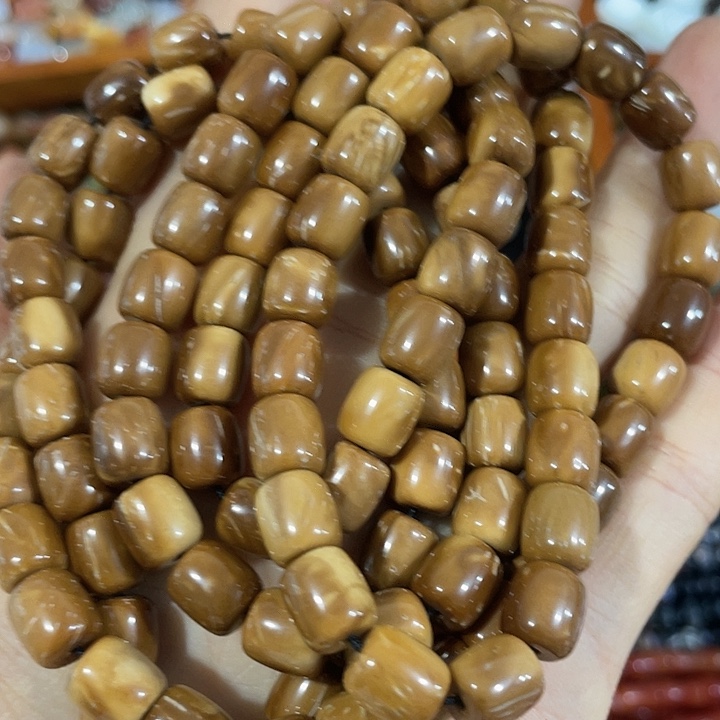 玛瑙/玉髓合金珠宝半成品一条8mm库克桶珠108颗