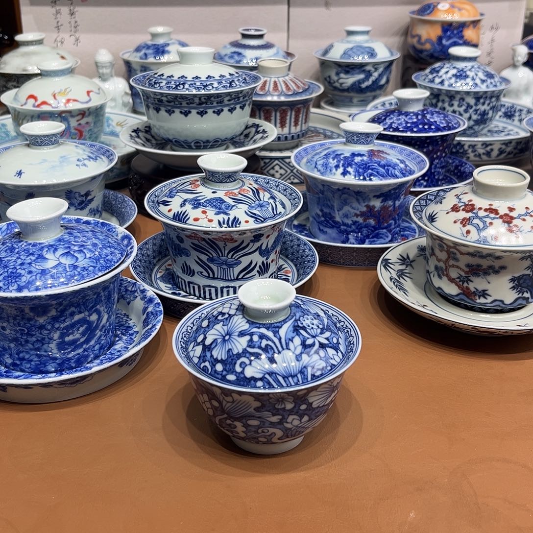 呆***慢一路盖碗红龙主人杯麒麟主人杯