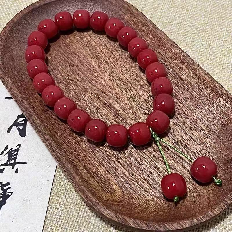 红菩提单圈绕指柔甄选手串06001（无礼盒）