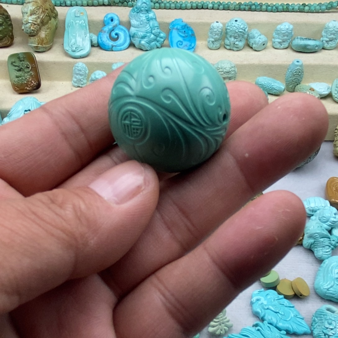 绿松石未镶嵌珠宝半成品