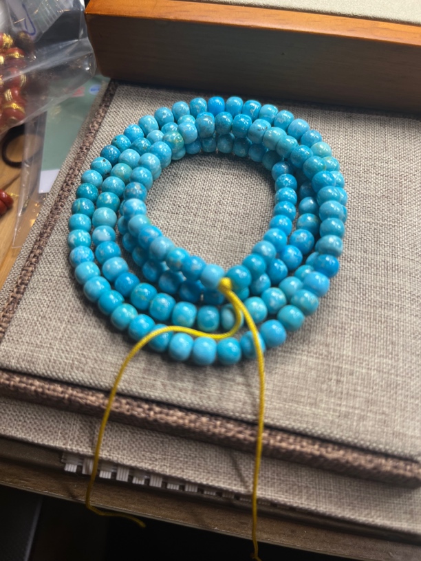 原矿108颗链子高瓷蓝