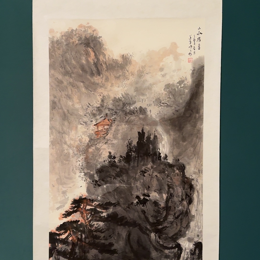 国画董老师画作画作