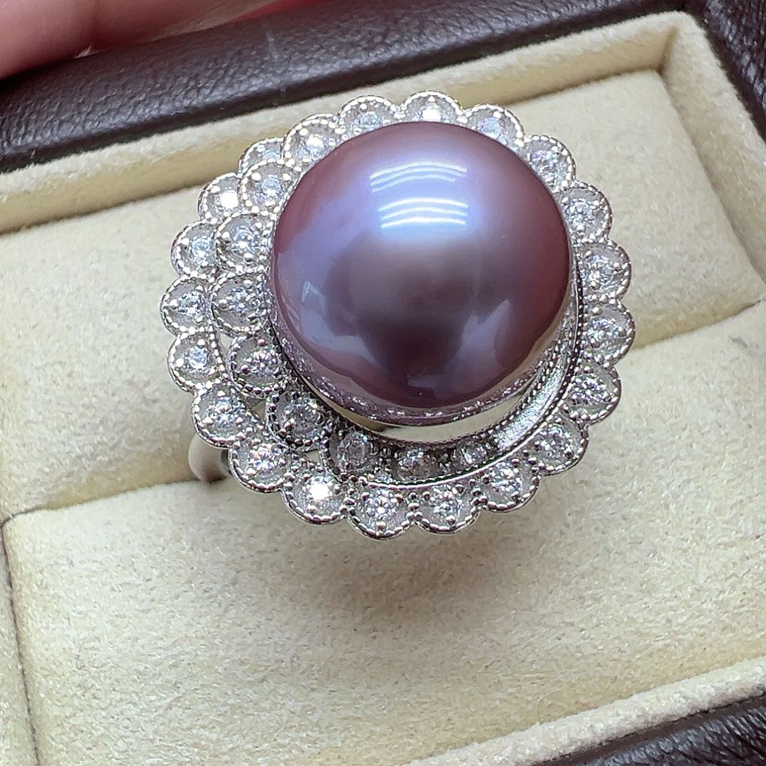 淡水珍珠戒指银S925镶嵌