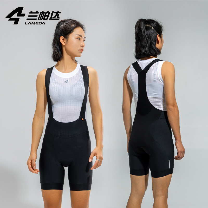 兰帕达25春夏季新款双箭头骑行背带短裤女款公路山地车骑行裤风颂