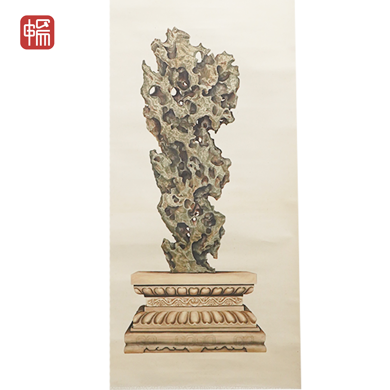 LS018 太湖石51*121（5.5）纸本立轴 XR