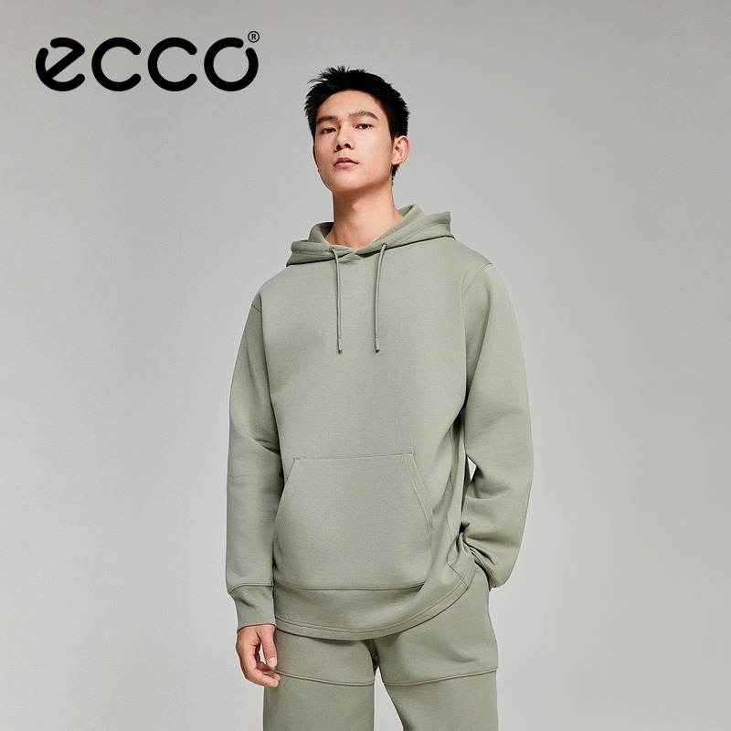 ECCO 爱步男装2026年春季新款纯色运动连帽卫衣 EN253SW002M