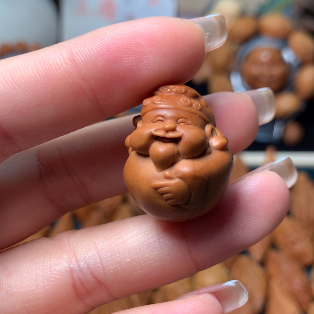 橄榄核把件小财神