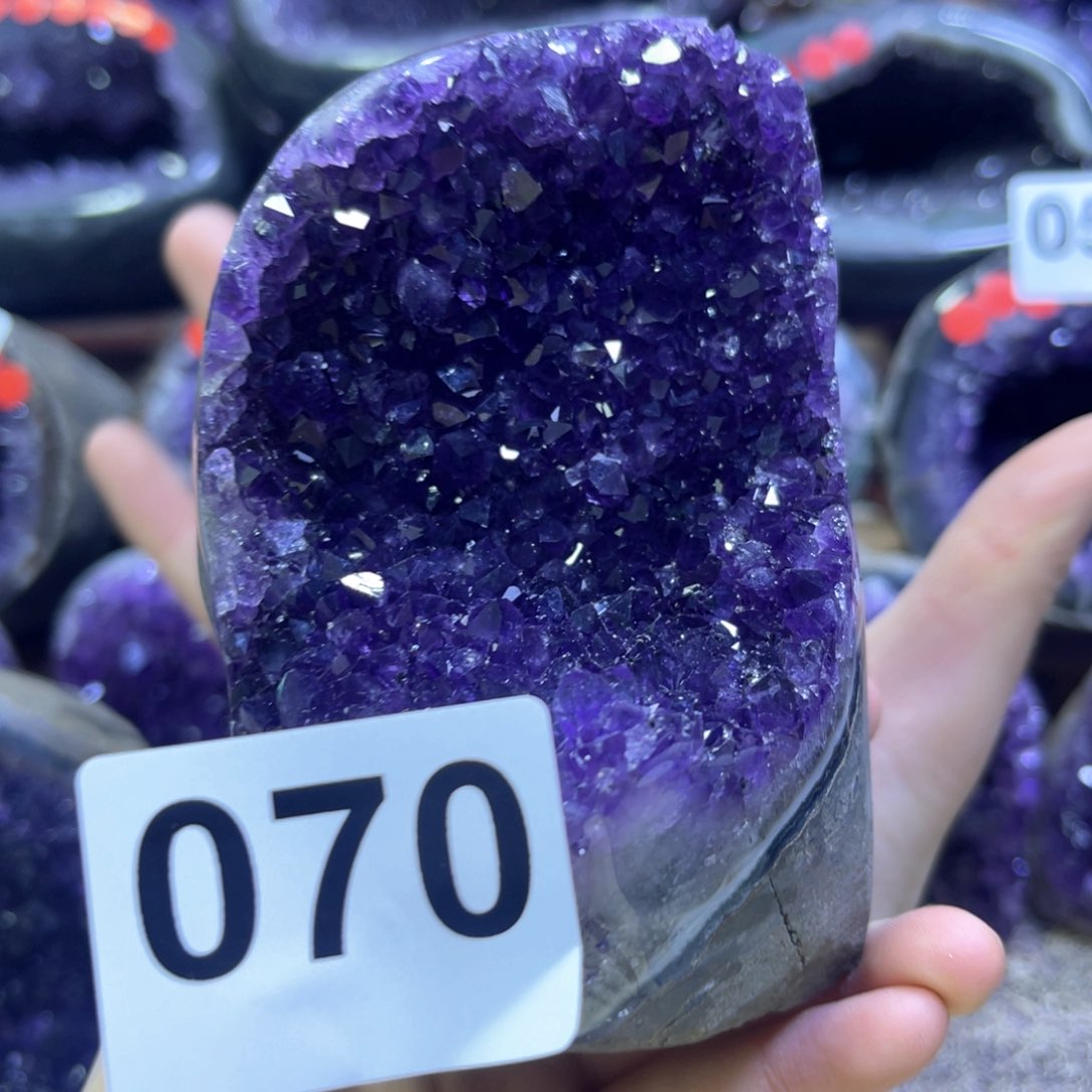 紫晶摆件未镶嵌紫水晶