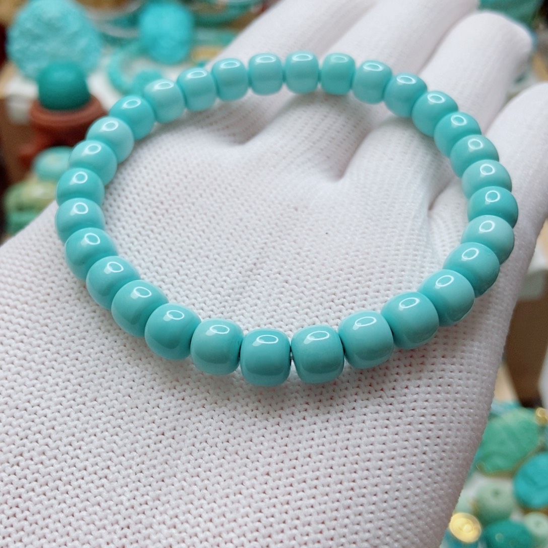 未镶嵌绿松石老型手串7mm