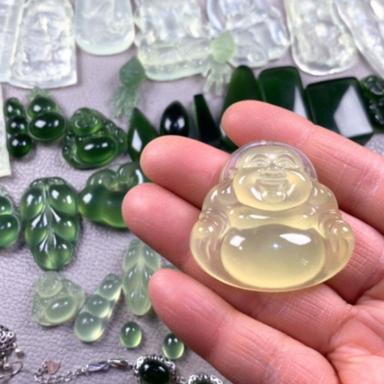 【闪购商品】蛇纹石玉岫玉未镶嵌