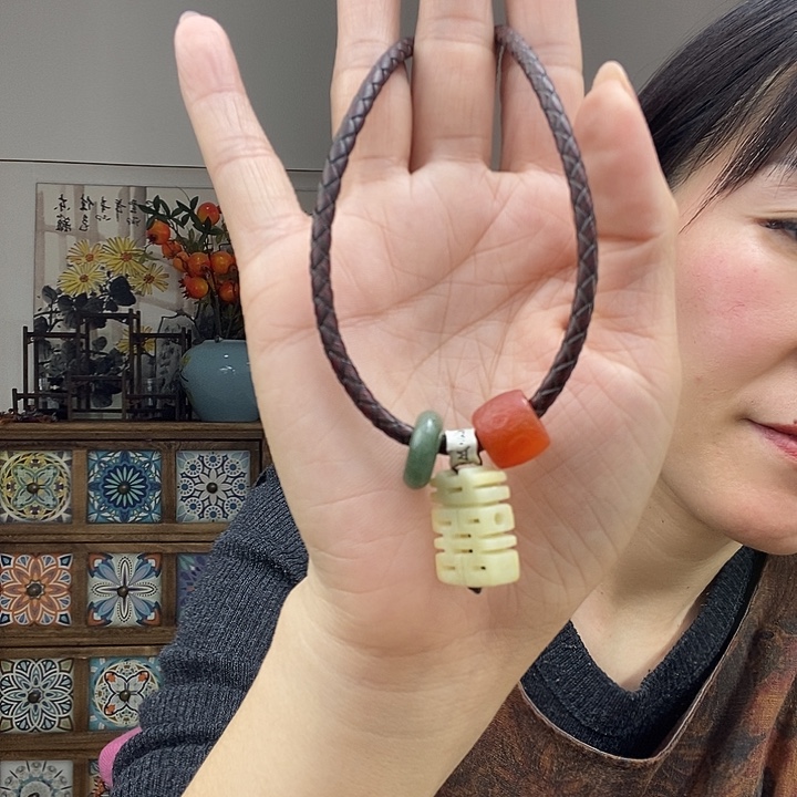 翡翠未镶嵌项链项链