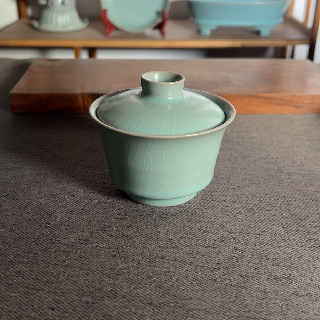 摆件瓷王学良老师观汝竹隐两才