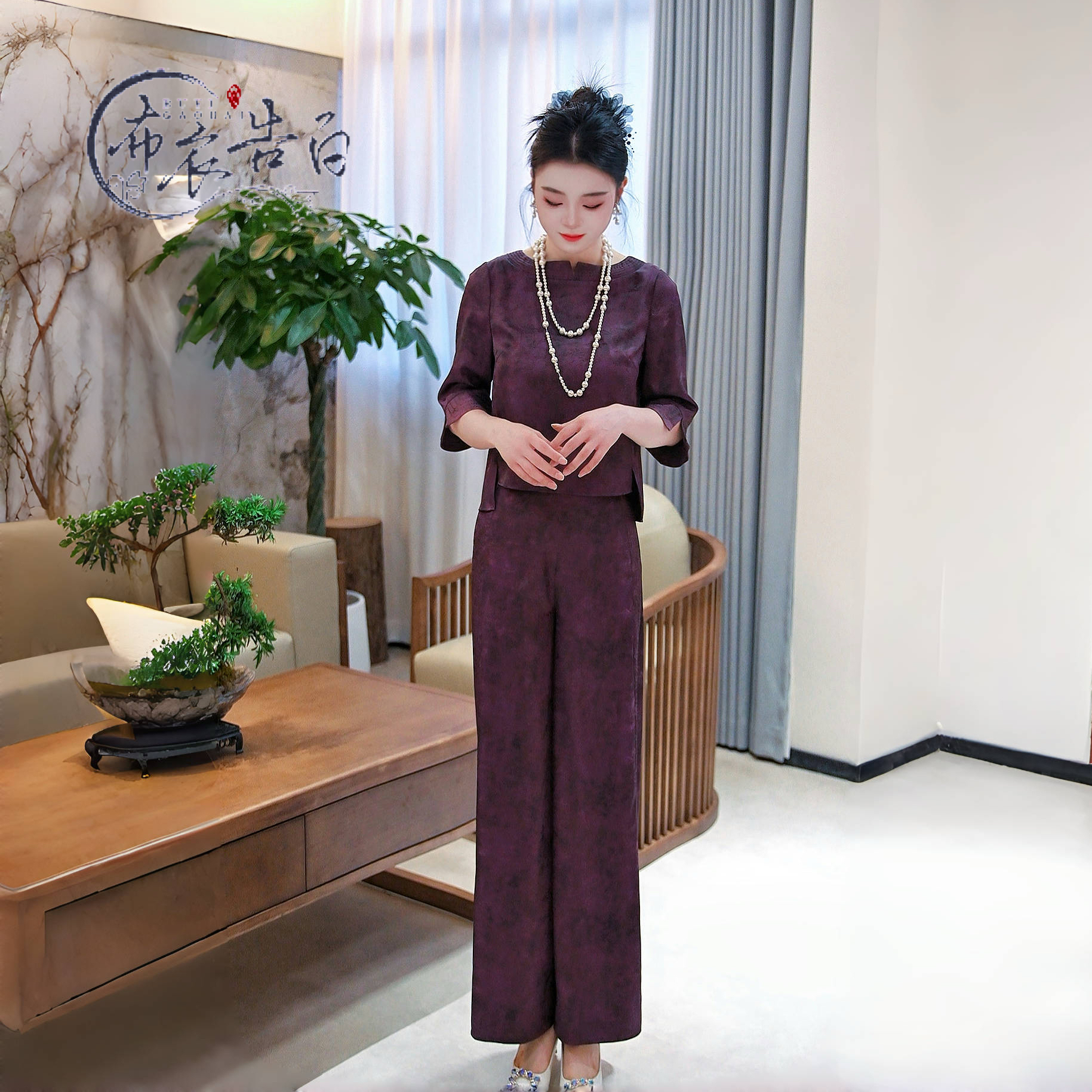 三月姐-BYGB【陌上秋至】-2025新款新中式国风收腰显瘦套装2861