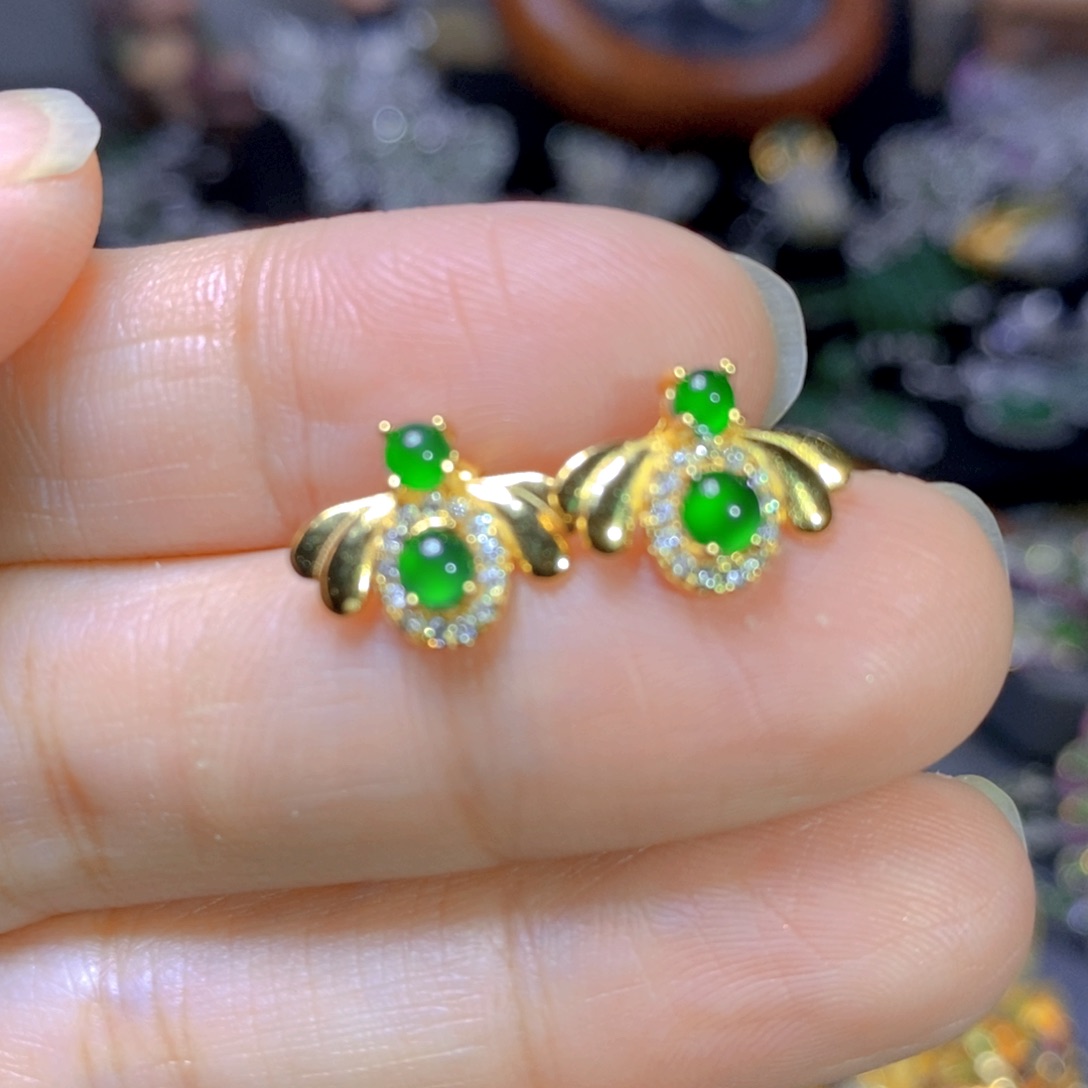 翡翠颈饰银S925镶嵌天然翡翠