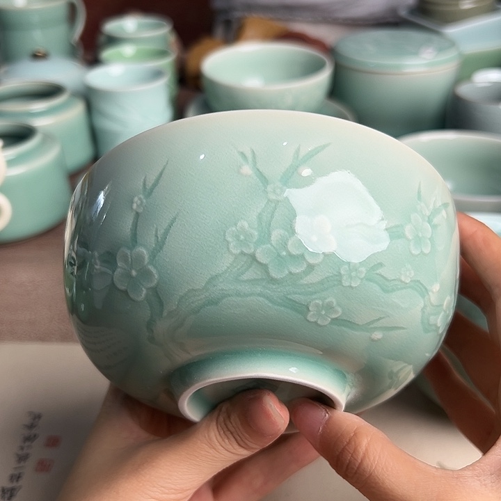 龙泉云间青瓷小米茶器