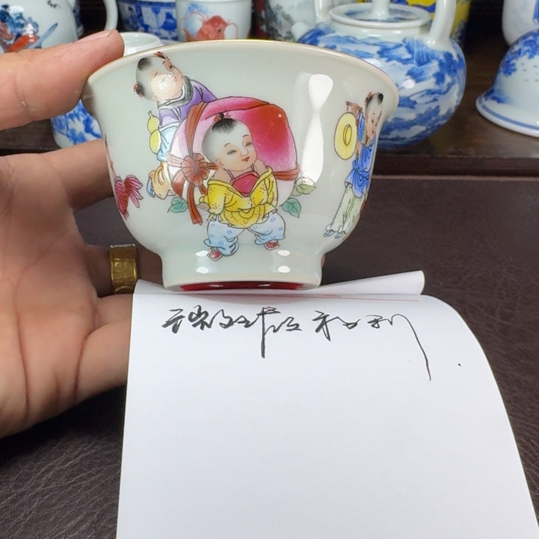 J***0瓷片当代景德镇陶瓷手绘茶具