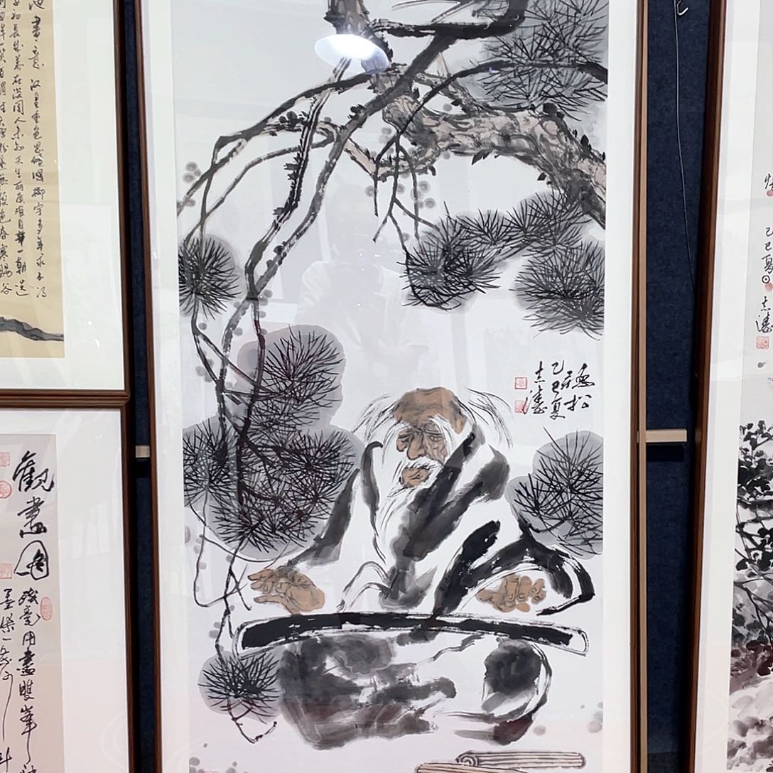 国画手绘画作品带框80/160
