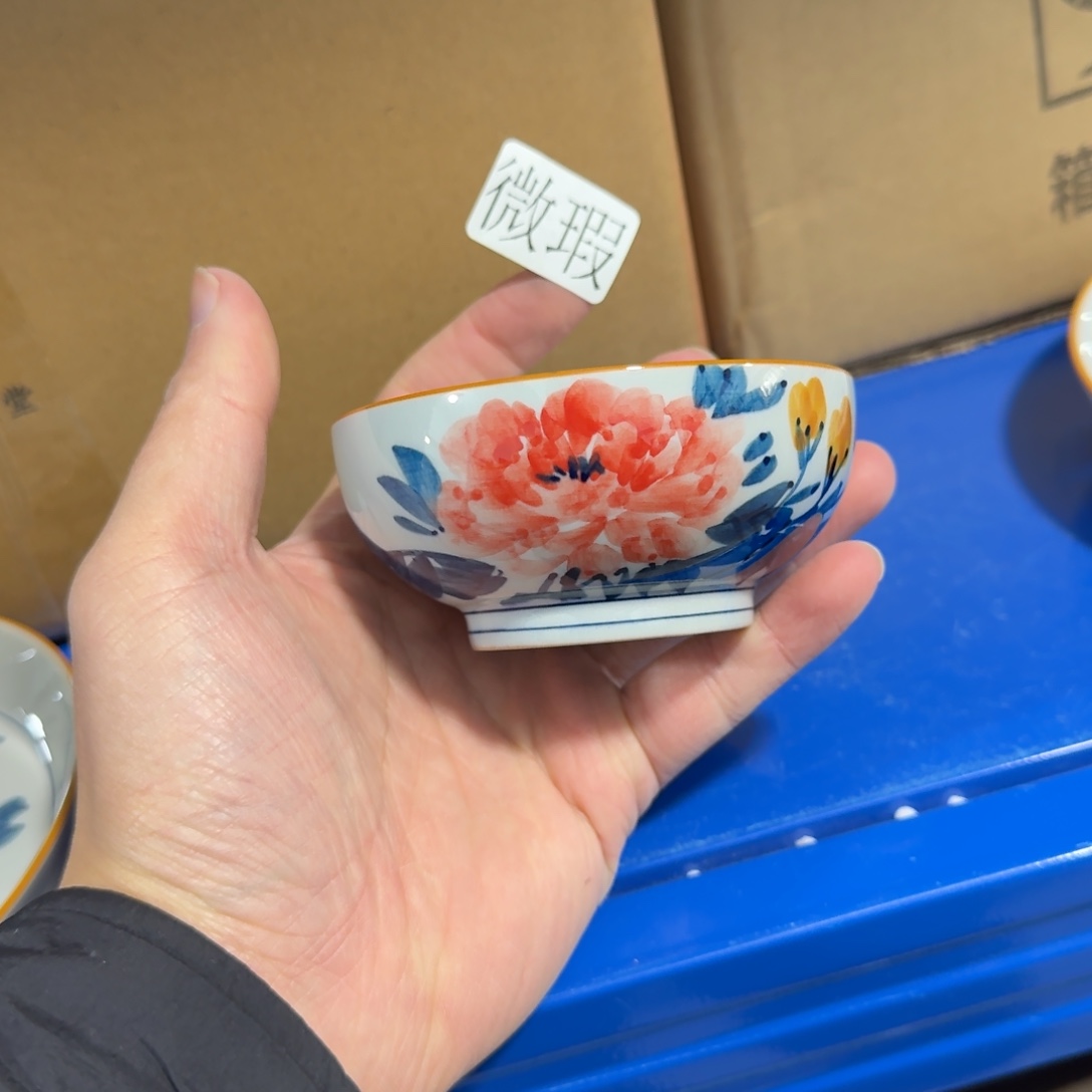 釉下手绘茶具微瑕