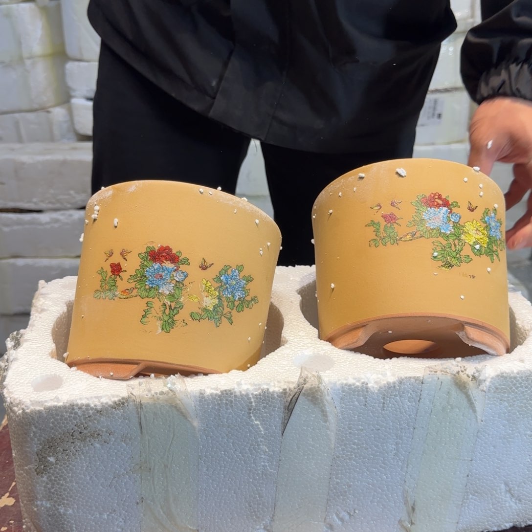 紫砂花盆瑕疵是我