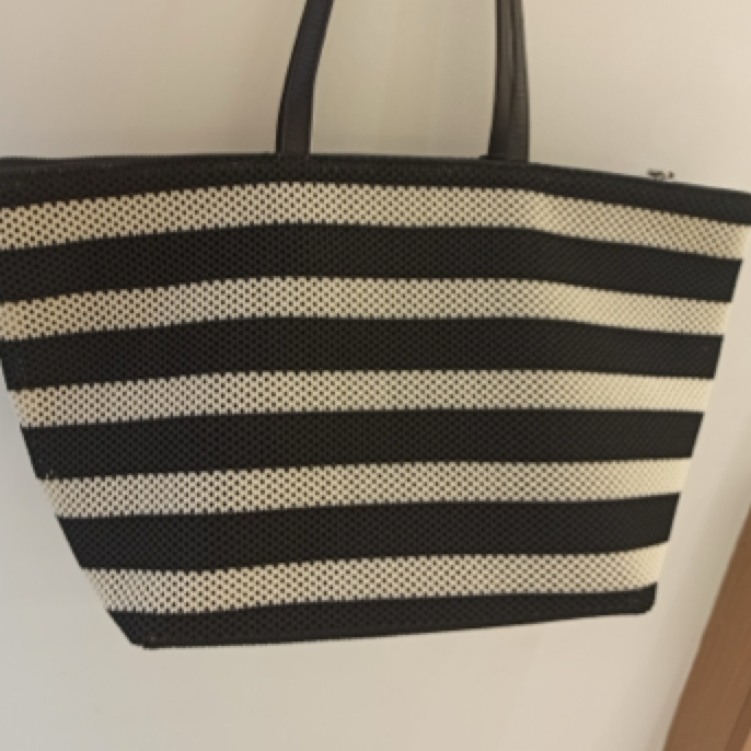 休闲皮具托特包时尚百搭简约托特大容量购物袋，牛皮配布料编织女