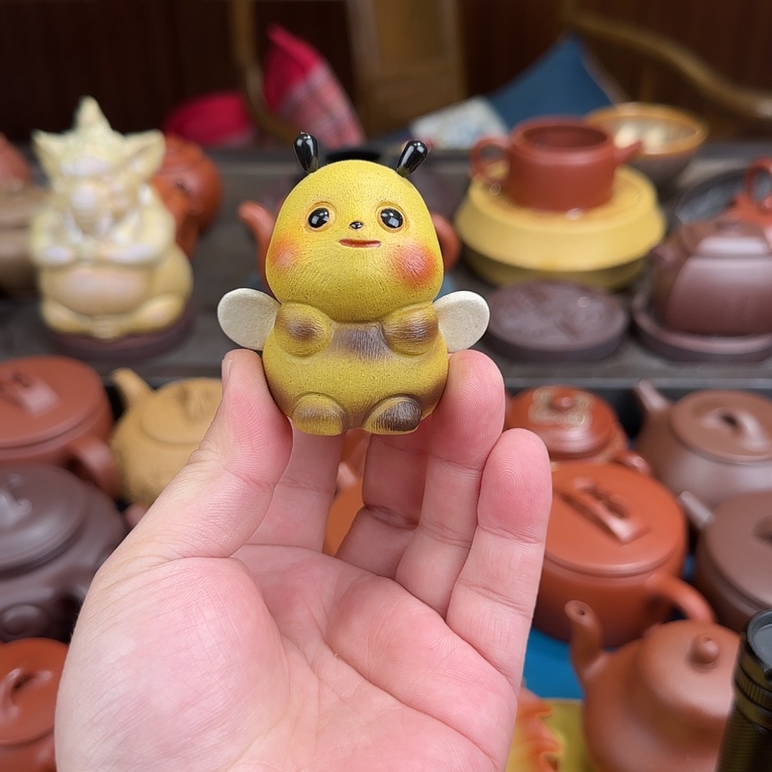 紫砂茶壶蜜蜂段泥