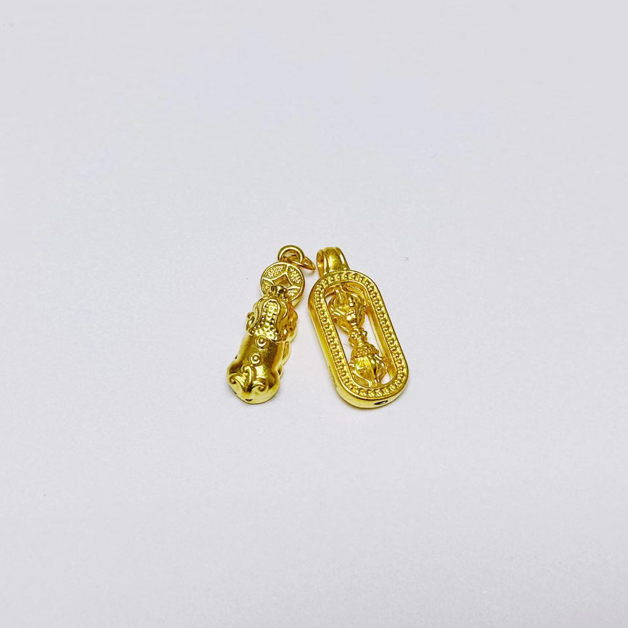 足金999金刚杵貔貅配件#01384（赠合金链）