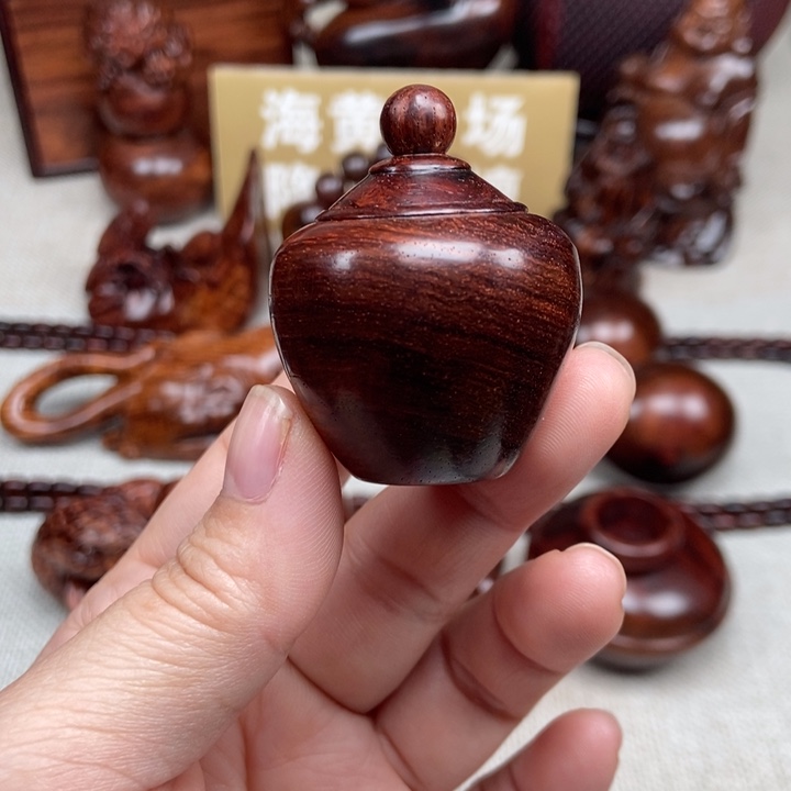 花梨木类端景台将军罐