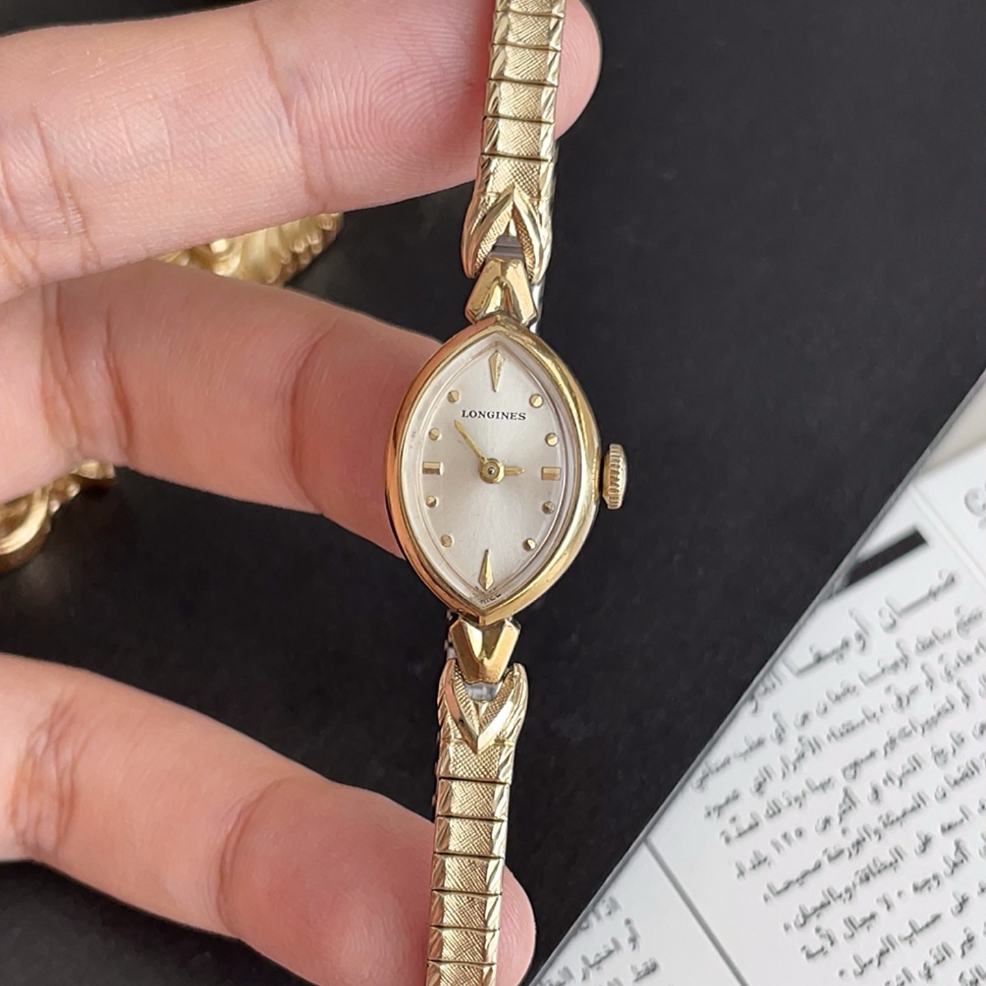 95新 Longines/浪琴 10k真金表头·高奢藤蔓小金表·手动机械腕表