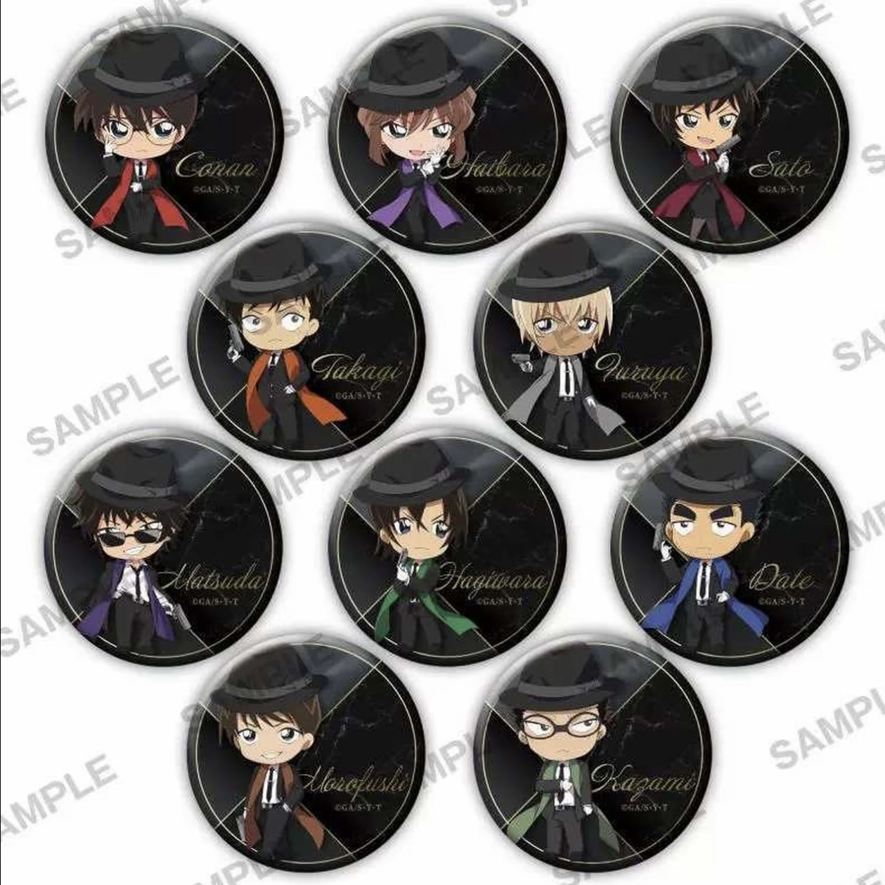 名侦探柯南吧唧 黑西装吧唧收藏徽章（代拆）